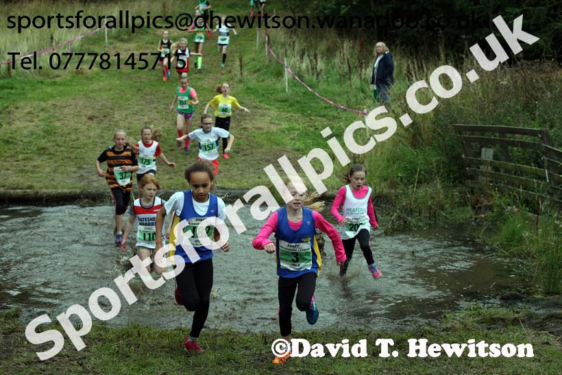 Girls under-11s, Start Fitness North Eastern Harrier League, Tanfield, County Durham. Photo: David T. Hewitson/Sports for All Pics